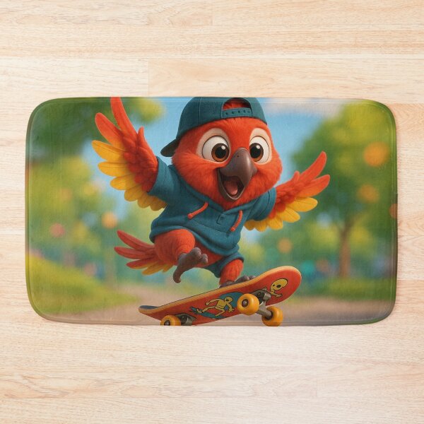 Item preview, Skater Cuban Red Macaw designed and sold by Sillytoe.