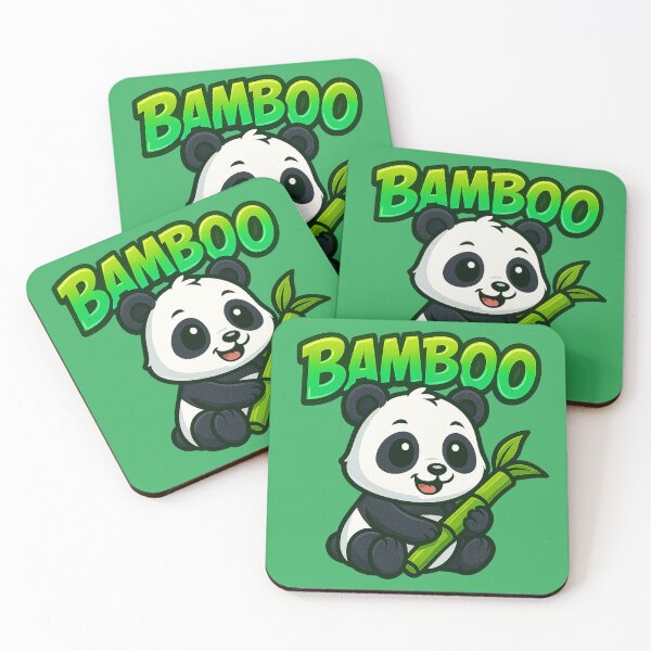 Item preview, Kawaii panda with bamboo designed and sold by Ahau Designs.