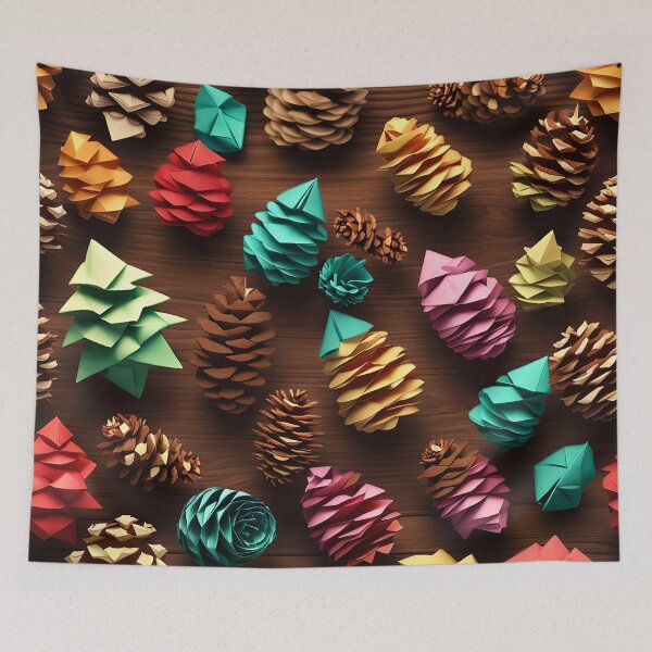 Item preview, Origami Art - Autumn's Gift: A Gathering of Pine Cones designed and sold by ArtfulFolds.