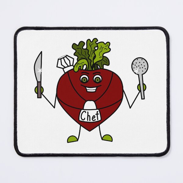 Item preview, Smiling beetroot chef, cheerful vegetable character designed and sold by KosaUA.