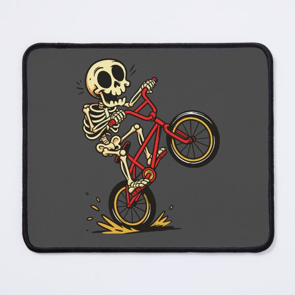 Item preview, Ride or Die – Skeleton on BMX! designed and sold by Tiny-roar-studio.