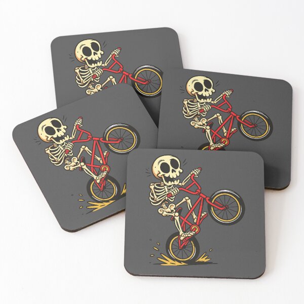 Item preview, Ride or Die – Skeleton on BMX! designed and sold by Tiny-roar-studio.