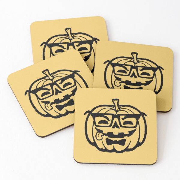 Item preview, Nerd Pumpkin Glasses Halloween Funny Geek Smart Cartoon designed and sold by shirt-o-mat.