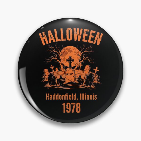 Item preview, Halloween 1978 Holiday Spooky Myers Pumpkin Haddonfield designed and sold by DesignoresLTD.