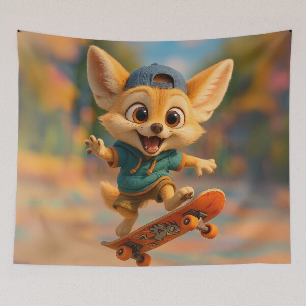 Item preview, Skater Fennec Fox designed and sold by Sillytoe.