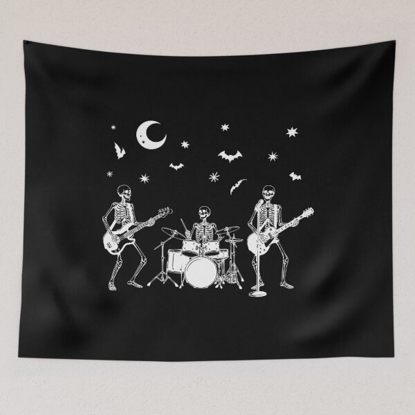 Item preview, Skeleton Jam Band - White Ink designed and sold by PCB Design Studio.