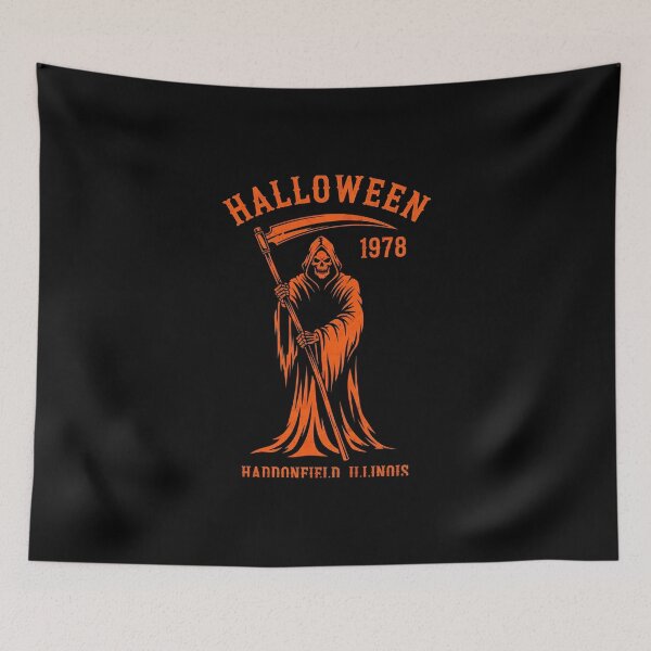 Item preview, Halloween 1978 Holiday Spooky Myers Pumpkin Haddonfield designed and sold by DesignoresLTD.