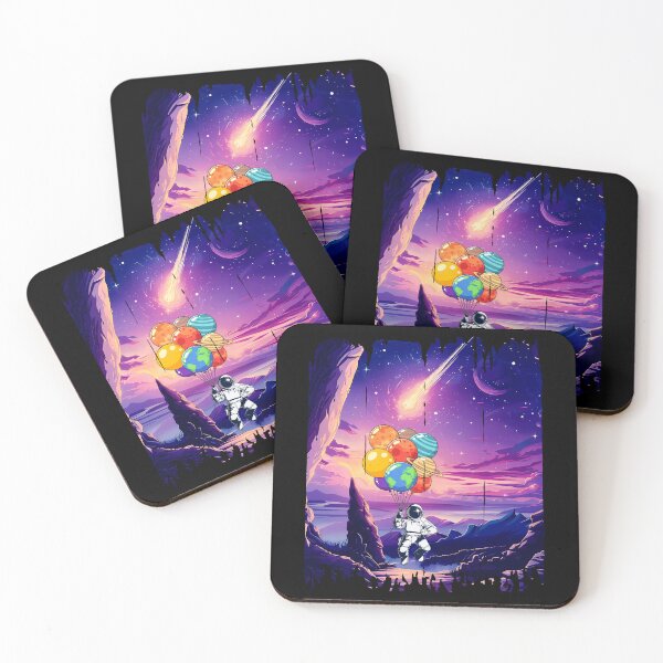 Item preview, Astronaut Holding Planet Balloons – Astroballoons designed and sold by MoSaid.