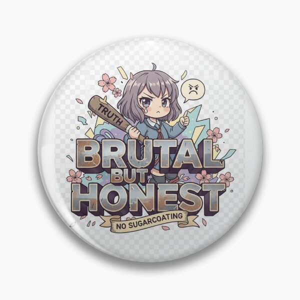 Item preview, Brutal But Honest – No Sugarcoating Truth Anime Girl Design designed and sold by GogoVibes.