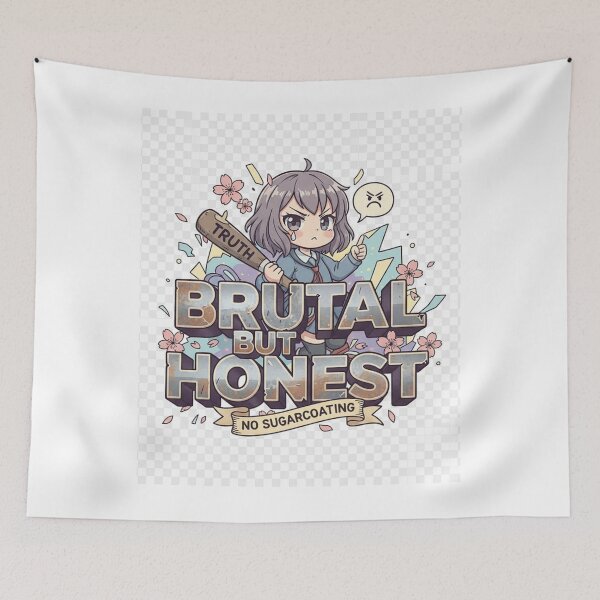 Item preview, Brutal But Honest – No Sugarcoating Truth Anime Girl Design designed and sold by GogoVibes.