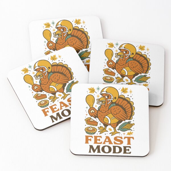 Item preview, Feast Mode – Retro Turkey Football Funny Mid Century Thanksgiving Design designed and sold by FluffyCreative.