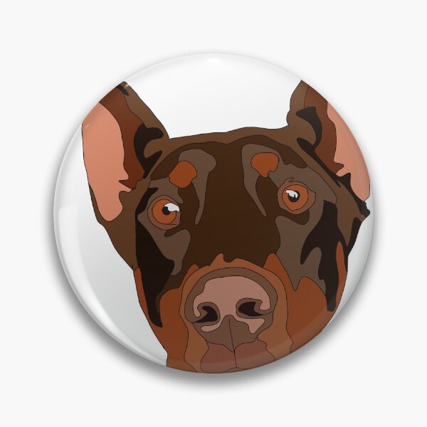 Item preview, Doberman face with cropped ears designed and sold by LeahcarsArt.