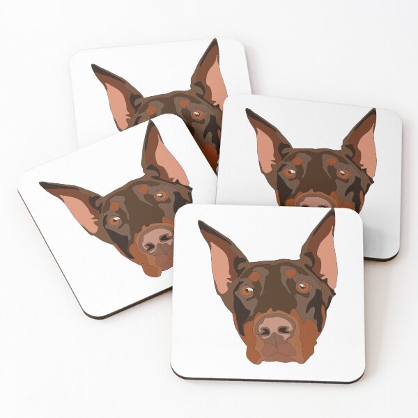 Item preview, Doberman face with cropped ears designed and sold by LeahcarsArt.