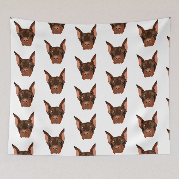 Item preview, Doberman face with cropped ears designed and sold by LeahcarsArt.