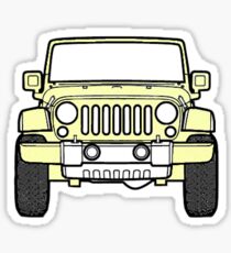 Gelber Jeep Sticker