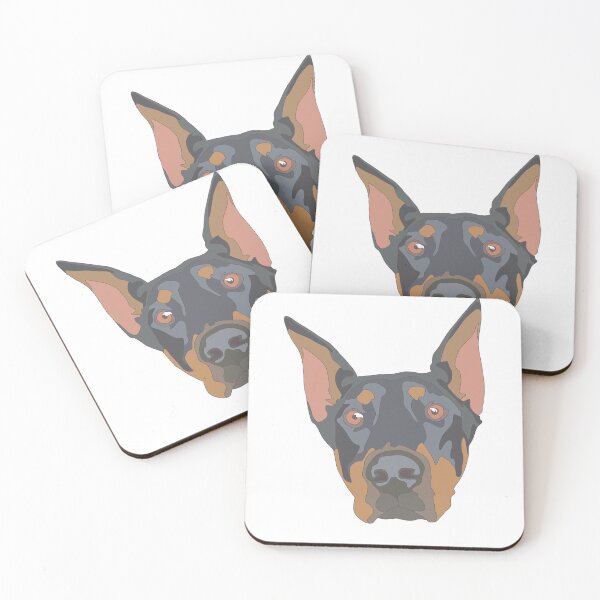 Item preview, Copy of Copy of Doberman face with cropped ears designed and sold by LeahcarsArt.