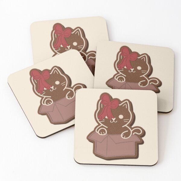 Item preview, Christmas Cat Cookie - Gift Box Kitty designed and sold by DerpCat Sketches.