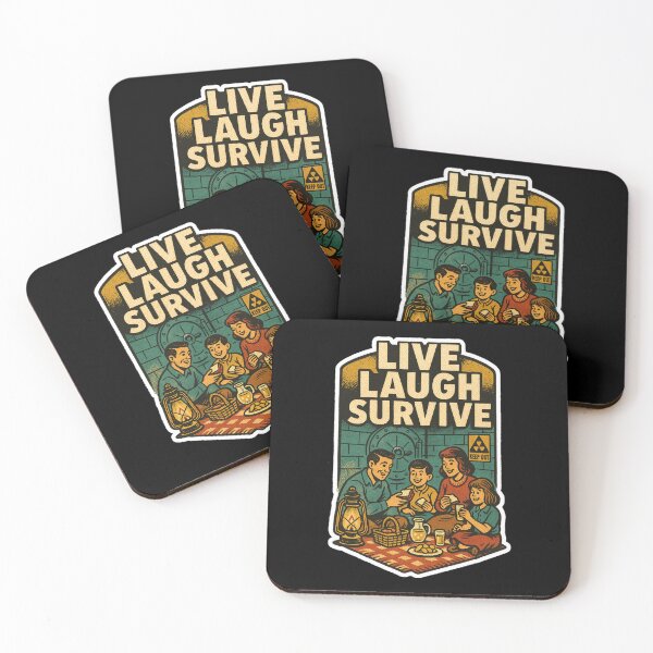 Item preview, Retro Family Picnic Sticker – Cozy Apocalypse Dark Humor Nuclear Shelter Scene designed and sold by JacobKAurumhead.