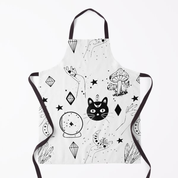 Item preview, Mystical Seamless Pattern With Cat and Crystals designed and sold by CorAleArt.