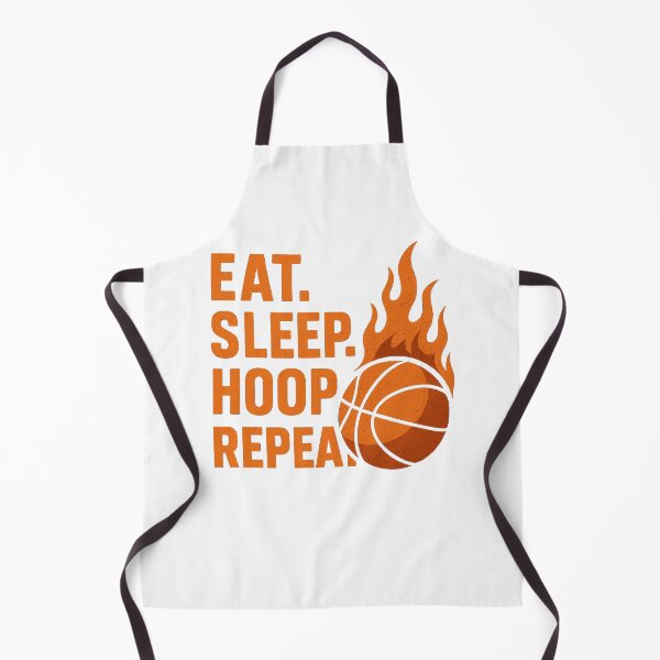 Item preview, Eat Sleep Hoop Repeat – Fiery Basketball Motivation Design designed and sold by Artaprintly.