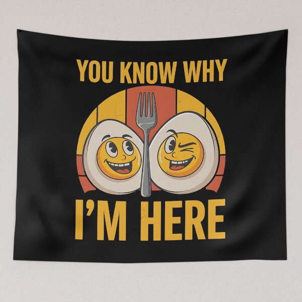 Item preview, You Know Why I’m Here – Funny Deviled Eggs Potluck - Retro Kitchen Humor designed and sold by pkk72.