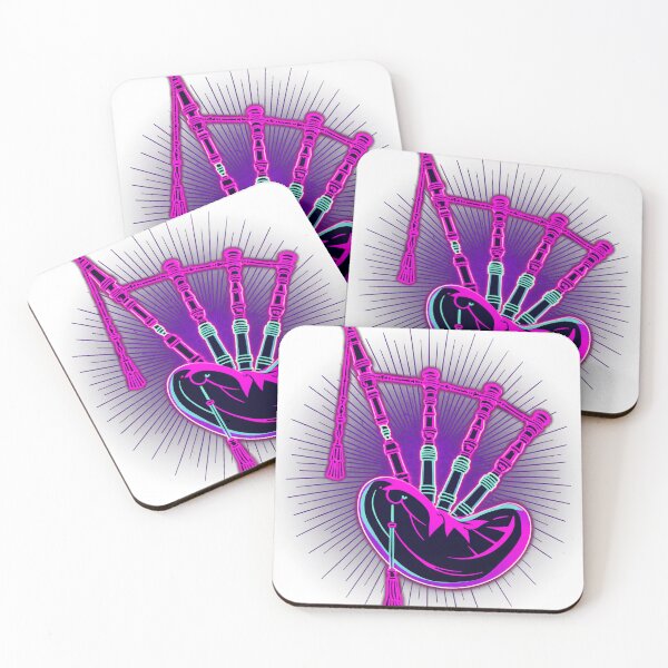 Item preview, Scottish Bagpipes - Neon Pink Purple Design designed and sold by Loom on the Loch.