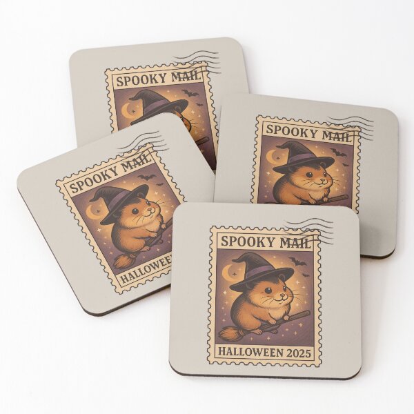 Item preview, Spooky Hamster Witch Stamp – Cute Halloween Vintage Postage Design designed and sold by Pick'n Quick.