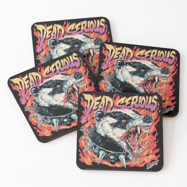 Item preview, Dead Serious - Retro Comic Badger designed and sold by Blaacklight.