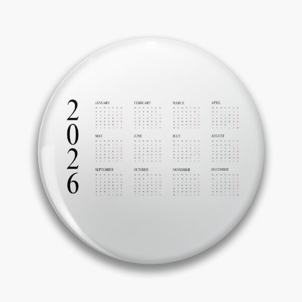Artikelvorschau, Simple Classic Kalender 2026 – Minimalistisches schwarzes Design entworfen und verkauft von EmeraldeaDesign.