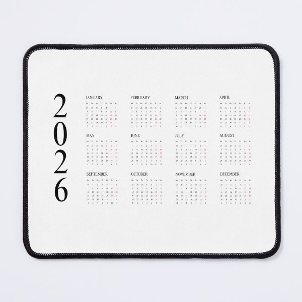 Item preview, Simple Classic 2026 Calendar – Minimal Black Design designed and sold by EmeraldeaDesign.