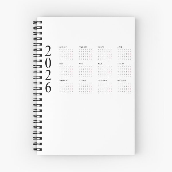 Item preview, Simple Classic 2026 Calendar – Minimal Black Design designed and sold by EmeraldeaDesign.