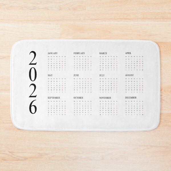 Item preview, Simple Classic 2026 Calendar – Minimal Black Design designed and sold by EmeraldeaDesign.
