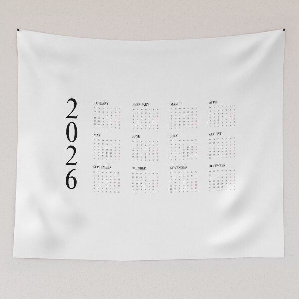 Item preview, Simple Classic 2026 Calendar – Minimal Black Design designed and sold by EmeraldeaDesign.