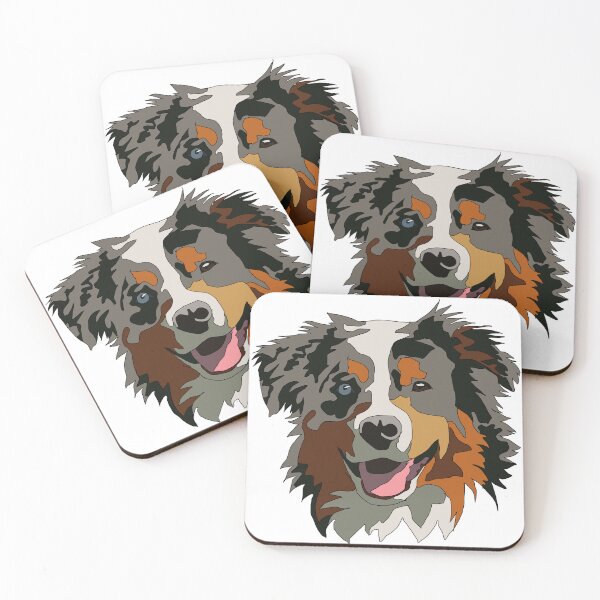 Artikelvorschau, Blue Merle Australian Shepherd entworfen und verkauft von LeahcarsArt.
