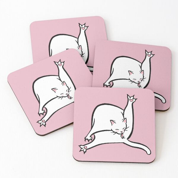 Item preview, Flexible Cat Grooming with Heart Toe Beans Illustration designed and sold by magdalenanegra.