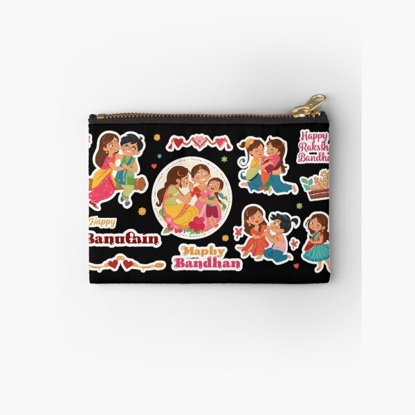 Item preview, Raksha Bandhan Cute Cartoon Sticker Pack – Brother & Sister Love designed and sold by Nejjar-store.