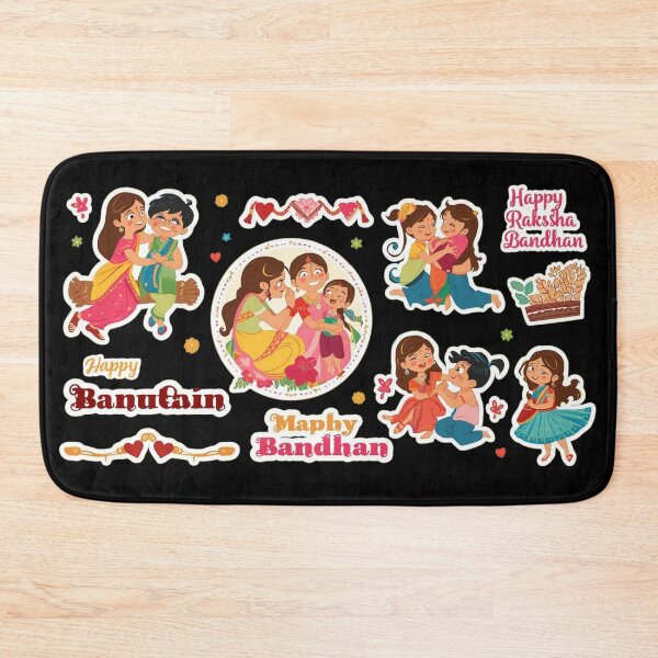 Item preview, Raksha Bandhan Cute Cartoon Sticker Pack – Brother & Sister Love designed and sold by Nejjar-store.