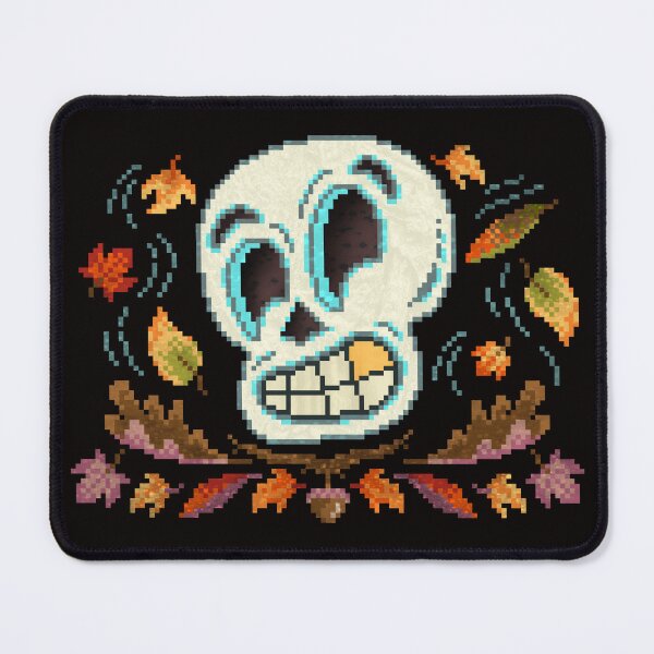 Item preview, Summer’s Over - Distressed Skull Pixel Art - Fall - Halloween designed and sold by HeatherUnderground.