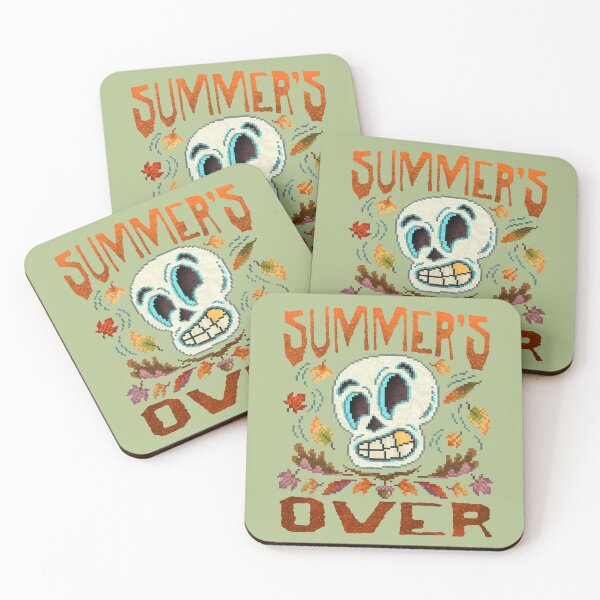 Item preview, Summer’s Over - Distressed Skull Pixel Art - Fall - Halloween  designed and sold by HeatherUnderground.