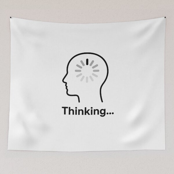 Item preview, Buffering Brain – Funny Minimalist Design designed and sold by ustylelab.