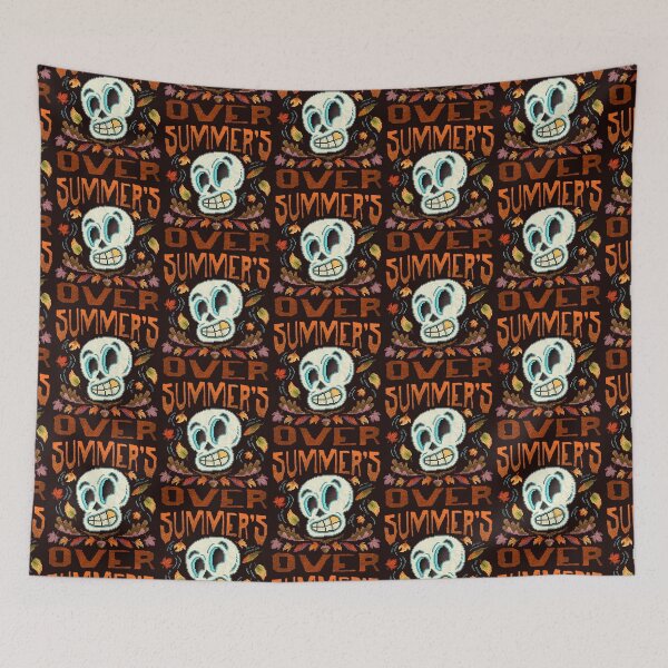 Item preview, Summer’s Over - Distressed Skull Pixel Art - Fall - Halloween  designed and sold by HeatherUnderground.