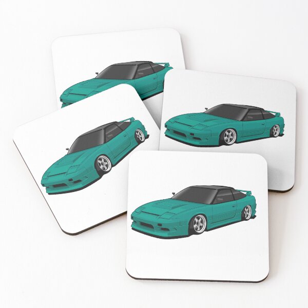 Item preview, Nissan 180SX Drift Car – Teal JDM Legend Vector Art designed and sold by wisnubayuaji.