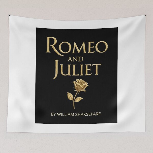 Item preview, Romeo & Juliet Golden Rose Typography | Elegant Shakespearean Design designed and sold by Boski22.