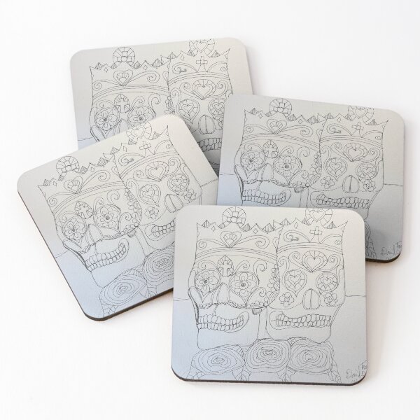 Item preview, sugar skulls king and queen designed and sold by David Ulm.