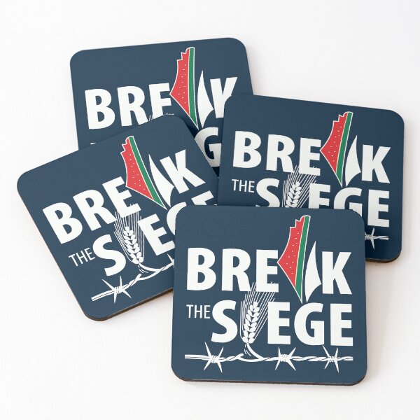Item preview, Break the Siege Palestine Support Human Rights Freedom Design -wht designed and sold by Hurriyyatee.