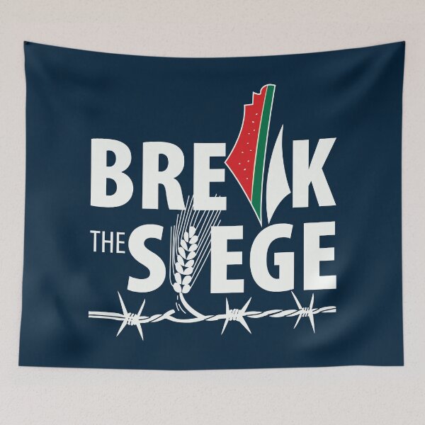 Item preview, Break the Siege Palestine Support Human Rights Freedom Design -wht designed and sold by Hurriyyatee.