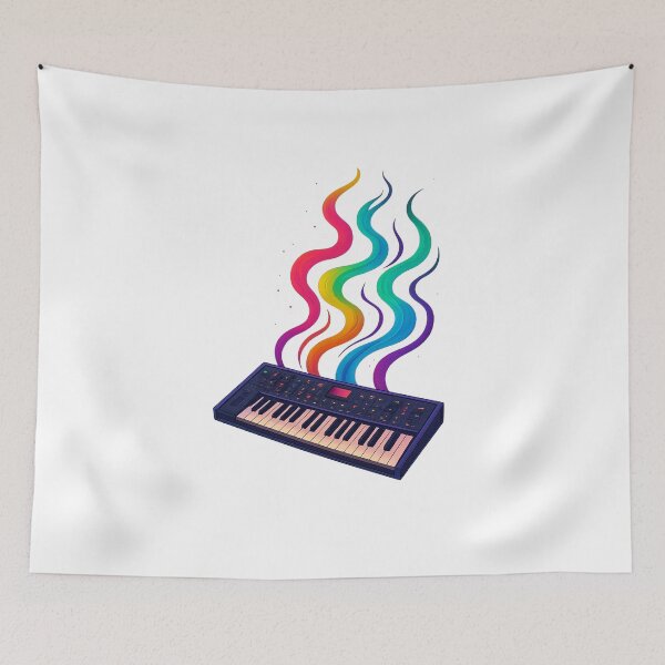 Item preview, Synthwave Vibes – Colorful Music Flow designed and sold by ustylelab.
