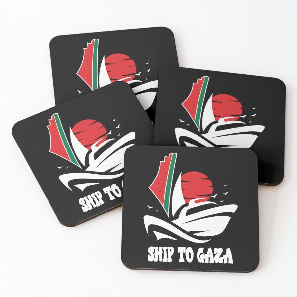 Item preview, Palestine Ship to Gaza Madleen Boat Artwork - Wht designed and sold by Hurriyyatee.