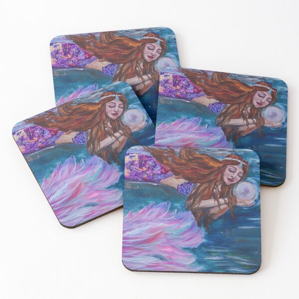 Item preview, Fantasy mermaid “pearl keeper”  designed and sold by breannarothwell.