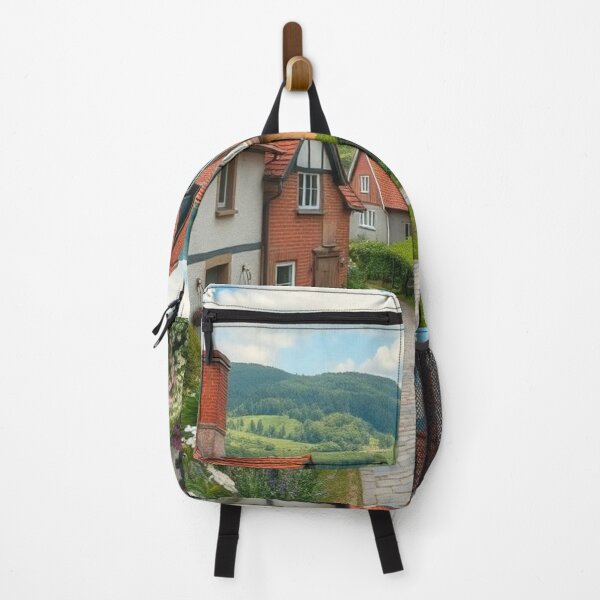 Item preview, Storybook Lane – Village Path Through Blooming Homes” designed and sold by NaomiRut.